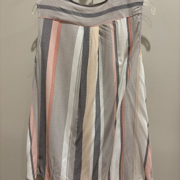 Cynthia Rowley Woman Striped Sleeveless Wrap Front Top size 2x - Picture 4 of 8